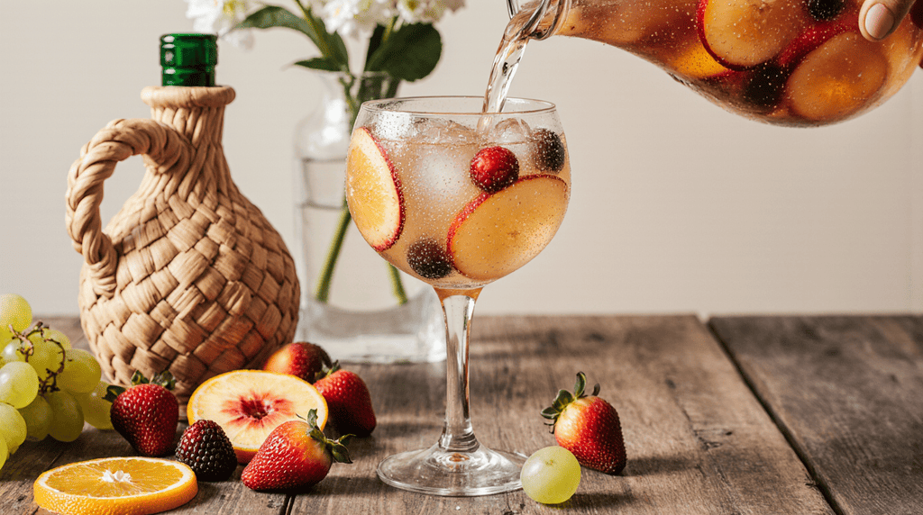 sangría de vino blanco