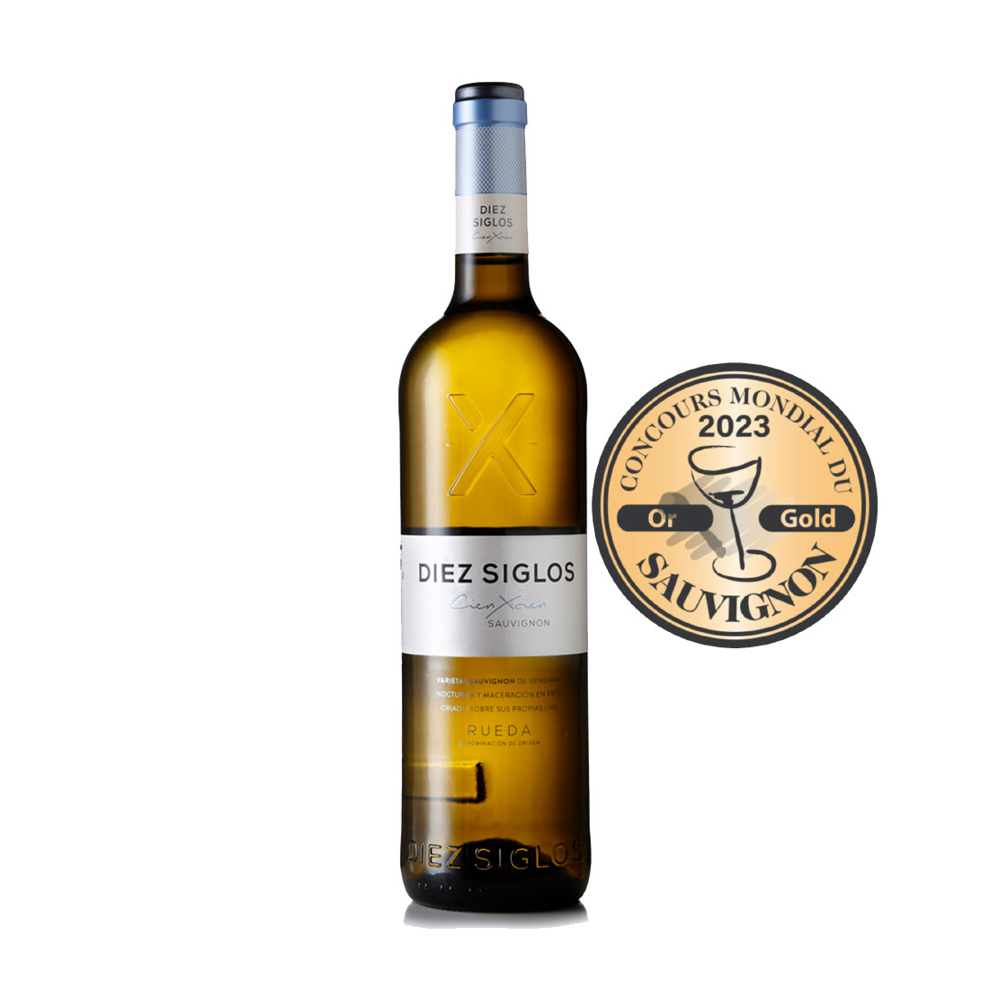 Diez Siglos Sauvignon Blanc 100%, vino blanco D.O. Rueda